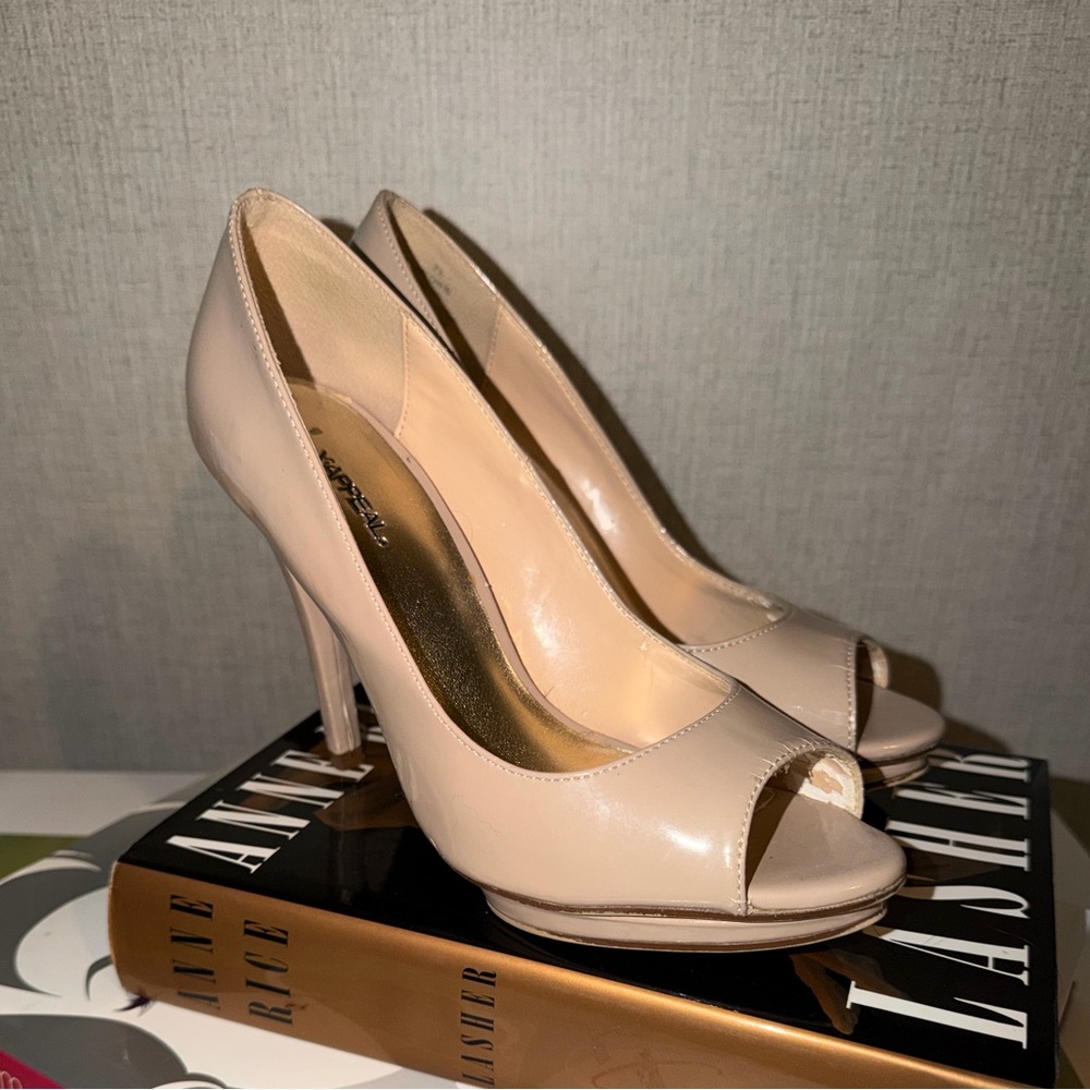 Women's Nude Peep-Toe High Heels